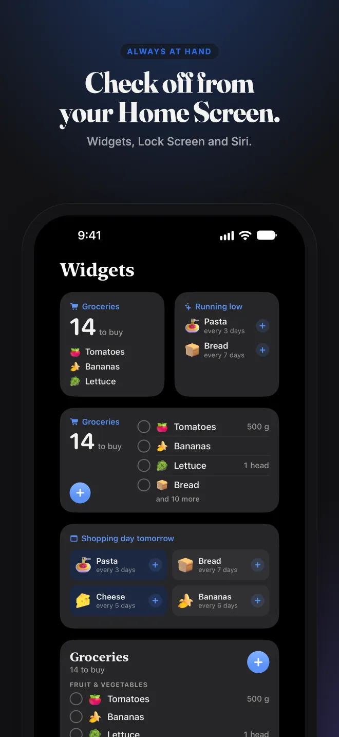Store image: Check off from your Home Screen